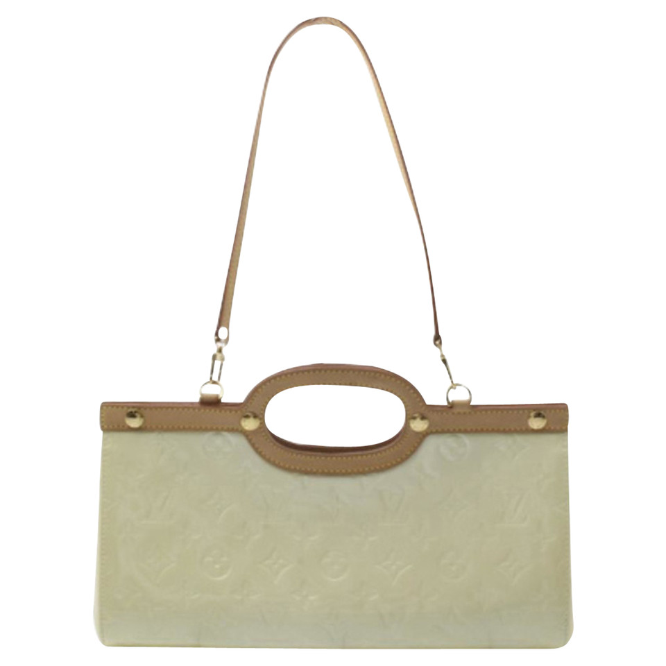 Louis Vuitton Roxbury aus Lackleder in Creme