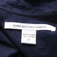 Diane Von Furstenberg Robe en Coton en Bleu