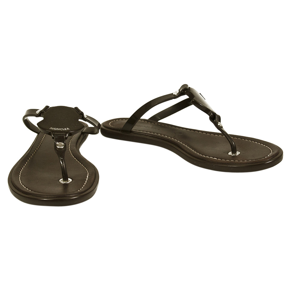 Moncler Sandals Leather in Brown