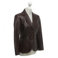 Max Mara Leather jacket in reptile look