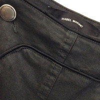 Isabel Marant Pantaloni neri con frange in pelle