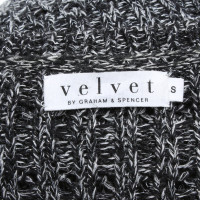 Velvet Maglione lavorato a maglia in nero / bianco