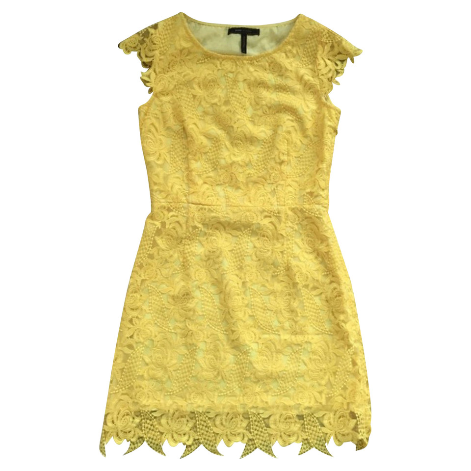 Bcbg Max Azria Yellow Lace Dress