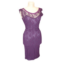 Dolce & Gabbana Spitzen-Kleid in Violett