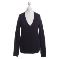 Prada V-neck sweater with cable pattern