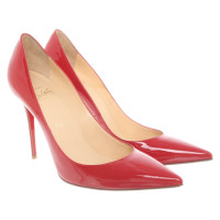 Christian Louboutin Pumps/Peeptoes Lakleer in Rood