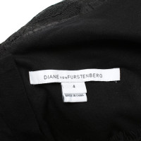 Diane Von Furstenberg abito di pizzo "Zarita Scoop" in nero