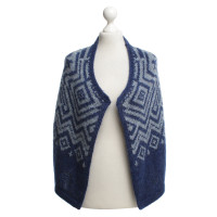 Strenesse Blue Knitted vest with pattern