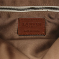 Lanvin Clutch Bag Silk in Khaki