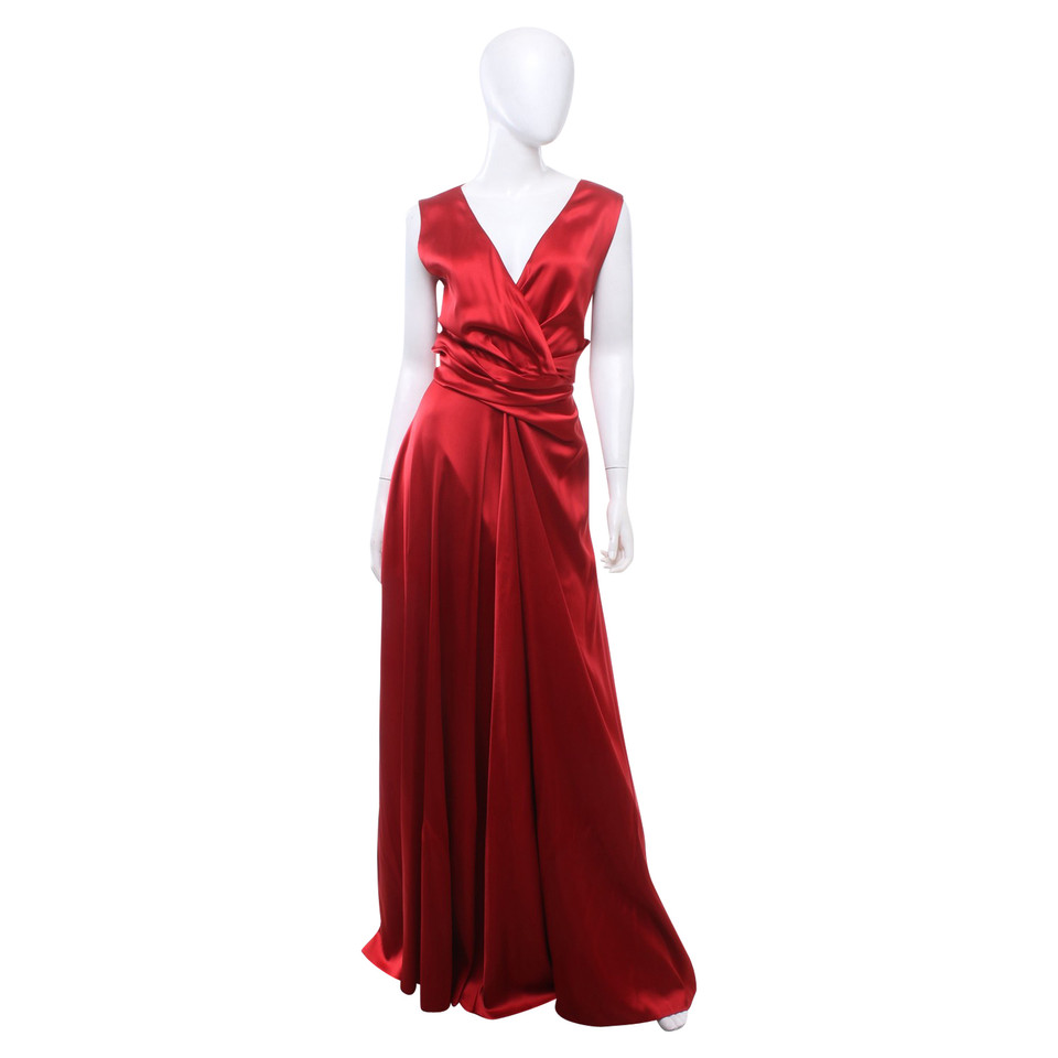 Talbot Runhof Lange jurk in rood