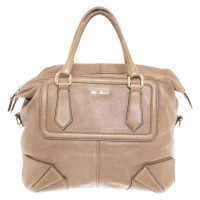 Max Mara Handbag Leather in Beige