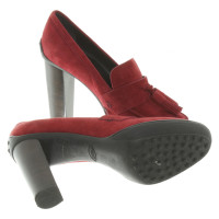 Tod's Suede Pumps in rosso