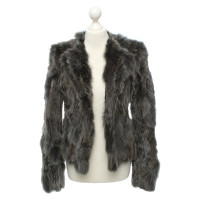 Furry Jacke/Mantel aus Pelz in Grau