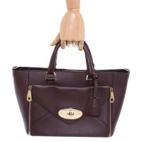 Mulberry Willow Tote made of leather in Bordeaux