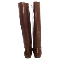 Jil Sander brown leather boots