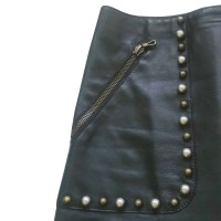 Lanvin ZWART Leren ZIP SKIRT