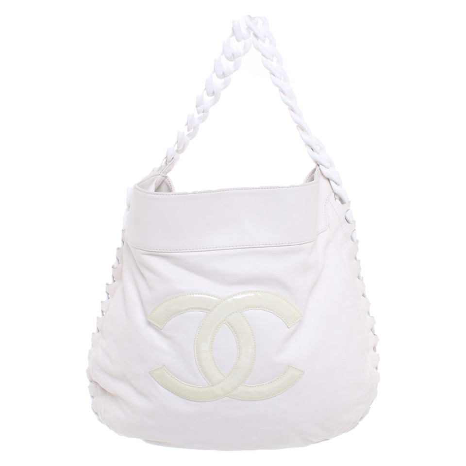Chanel Handbag Leather in White