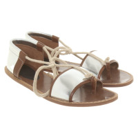 Marni For H&M Sandals Leather in Silvery