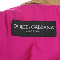 Dolce & Gabbana Jacke/Mantel aus Leder in Beige