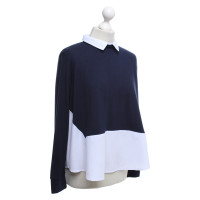 French Connection Top in blu scuro / bianco