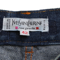 Yves Saint Laurent Bijgesneden Jeans in Blauw