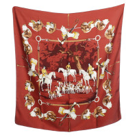 Hermès Foulard en soie avec motif chiens