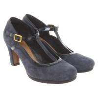 Clarks Pumps/Peeptoes aus Wildleder in Blau