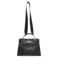 Hermès Kelly Bag 32 aus Leder in Schwarz