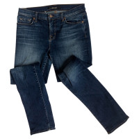 J Brand Paire de Pantalon en Coton en Bleu