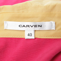 Carven Kleid in Fuchsia/Gelb