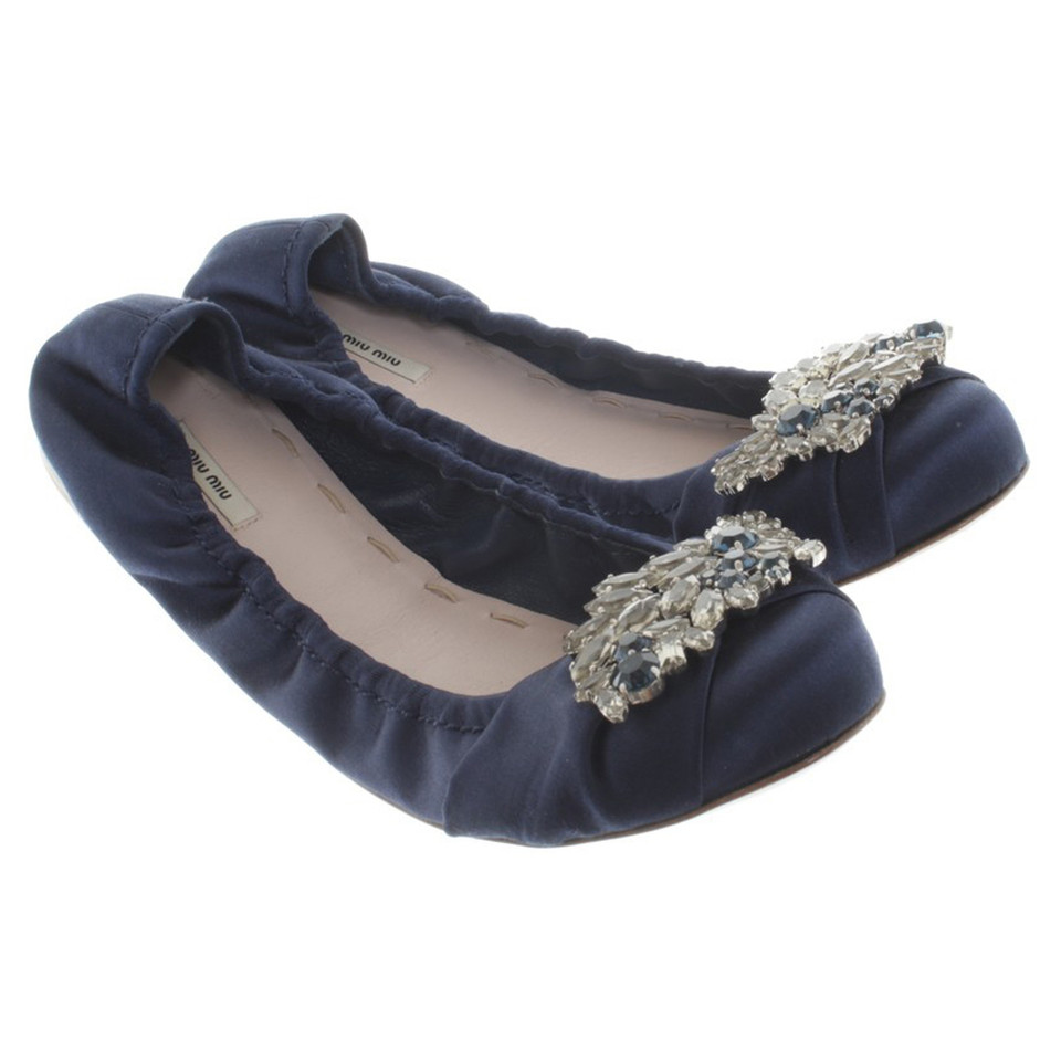 Miu Miu Satin ballerinas in blue