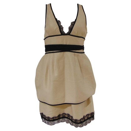 Dsquared2 Vestito in cotone nero Dsquared2 Cream