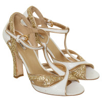 Miu Miu Sandals with gold heels 