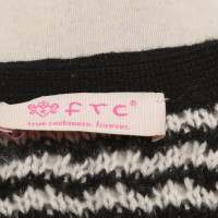 Ftc Cardigan lavorato a maglia in bianco e nero