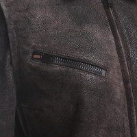 Maison Martin Margiela For H&M Leather jacket in brown