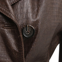 Michael Kors Leather jacket with reptile embossing
