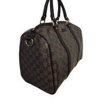 Gucci Boston Bag aus Lackleder in Grau