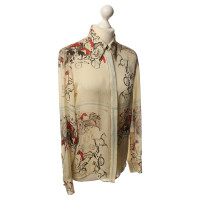 Hermès Motif-print zijden blouse