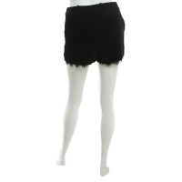 Diane Von Furstenberg Velvet shorts with lace