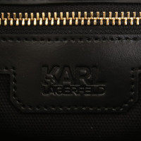 Karl Lagerfeld Sac à bandoulière noir avec perles