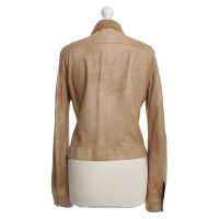 Marc Cain Leather jacket in beige