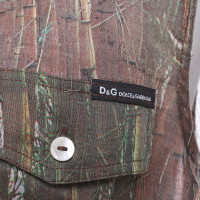 D&G Mouwloze blouse met een tropische print