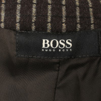 Hugo Boss Mantel aus Schurwolle mit Nadelstreifen