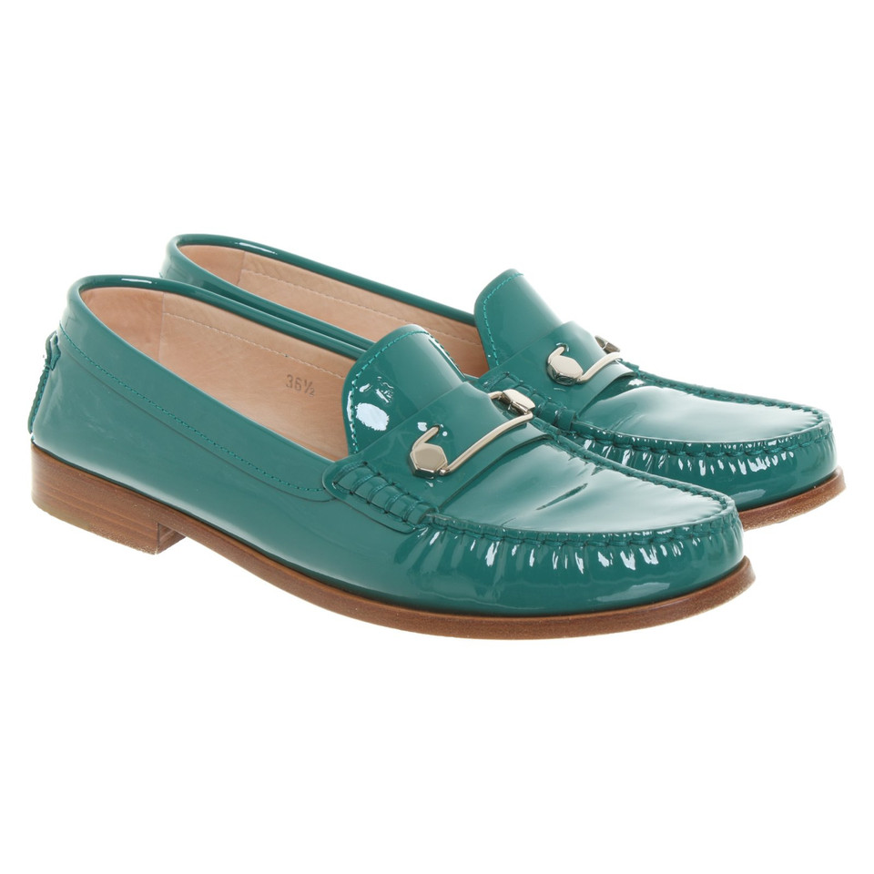Tod's Slippers/Ballerinas Patent leather in Green