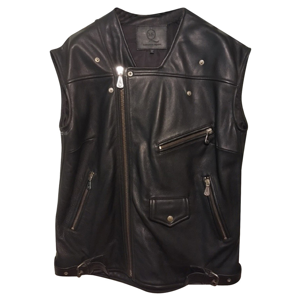 Mc Q Alexander Mc Queen Gilet in pelle stile biker