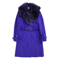 Versace Giacca/Cappotto in Lana in Viola