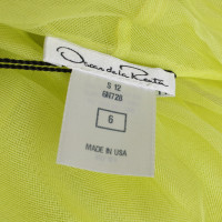 Oscar De La Renta Silk Top in neon geel