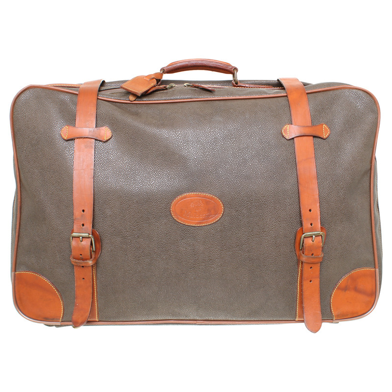 Mulberry Suitcase with leather details