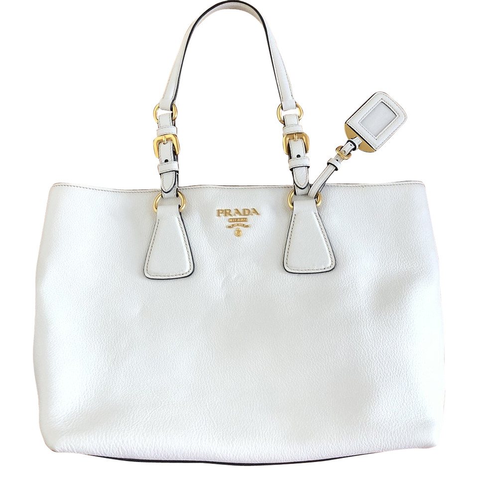 Prada Tote bag in Pelle in Bianco