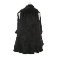 Alice + Olivia Vest Fur in Black